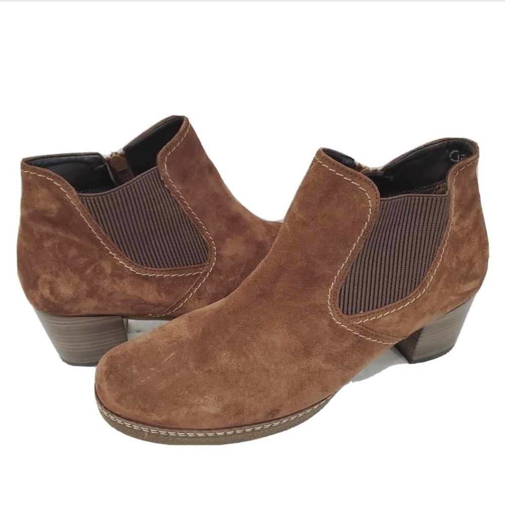 Gabor Lilia Brown Suede Ankle Boots